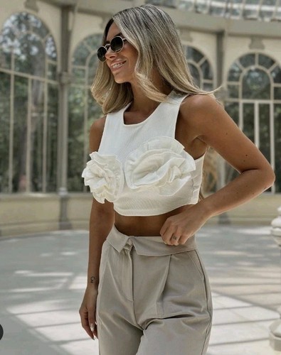 Crop top zara - top, con