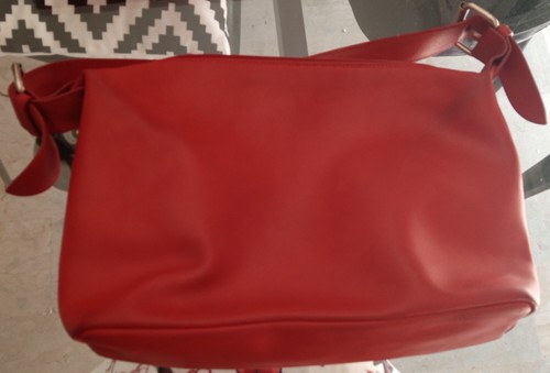 Borsa rossa pelle - borsa,