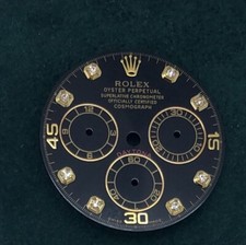 Quadrante Nero brillanti Rolex Daytona 116518 116528 Oro giallo