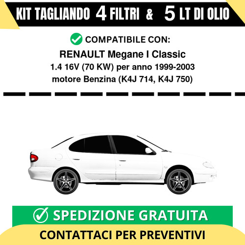 Tagliando per renault - megane, i