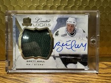 2016 Brett Hull UD The Cup Limited Logos Card LL-BH Auto/Maglia Swatch # 01/25