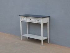 Console etager tavolino mobile da ingresso laccata Shabby Chic, L 90,5 cm!