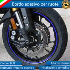 PROFILO BLU BORDO ADESIVO PER RUOTE CERCHI MOTO SCOOTER PER YAMAHA TDM 900