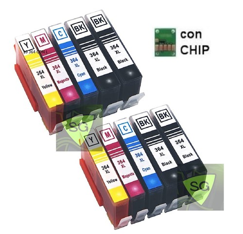 Cartucce 364xl con chip per - 10,