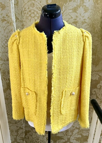 Zara giacca tweed - giacca, giallo