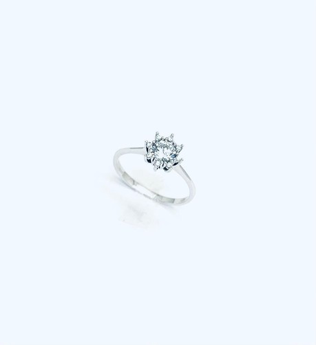 Anello donna oro bianco - 18, kt