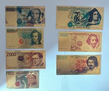 Banconote LIRA Collezione DORATE