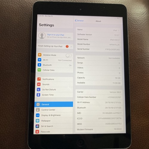 Ipad mini nero - 2, frontale