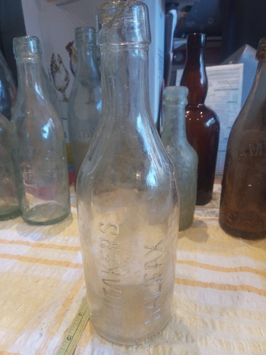 Vintage glass bottle whitakers - vintage,