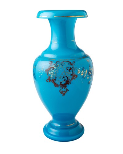Vaso vetro opalino - vaso, blu