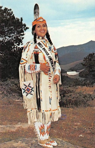 Cartolina miss indian america - miss,