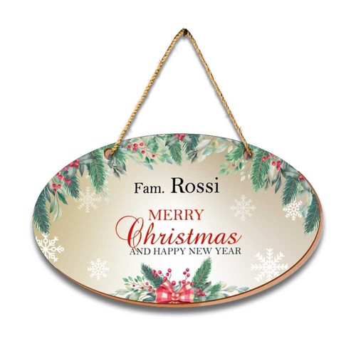 Targa natale decorativa in - natale,