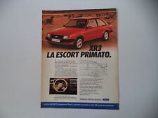 advertising Pubblicità 1980 FORD ESCORT XR3 XR 3