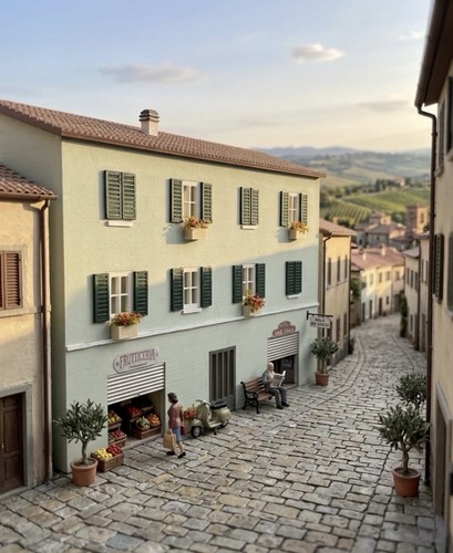 Train palazzo con negozi - lk,