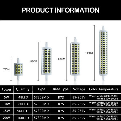 Lampadina lampada r7s led - ,