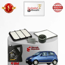 KIT TAGLIANDO 4 FILTRI E OLIO CHEVROLET MATIZ 1.0 49KW 67CV DAL 2005 ->
