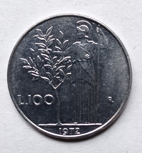 Moneta italia 100 lire - moneta,