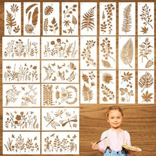 26 PCS Immagini Stencil Muro Mobili Bambini Pittura Fiori Decorativi R