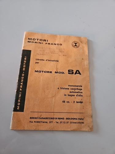 Motori morini franco libretto - motori,