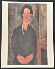 Stampa artistica vintage Amedeo Modigliani Femme au collier noir Corriere della Sera