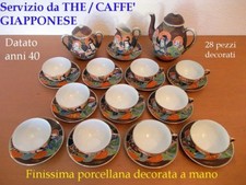 SERVIZIO GIAPPONESE da THE CAFFE' FINE PORCELLANA DECORATA A MANO 28 pz. vintage