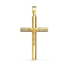 Pendente Oro 18K 750 Mls. Croce Cristo 30 X 18 X 3 MM.