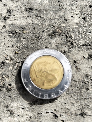 500 lire bimetallica - lire, rara,con