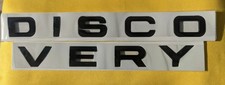 SCRITTA DISCOVERY NERO LUCIDO STEMMA LOGO EMBLEMA RANGE ROVER COFANO BAULE