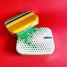 ? 2 scatole di latta vintage della Talmone con Sponsor FIAT orig. anni 70