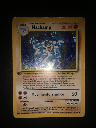 Carta pokemon machamp prima - pokemon,