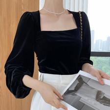 French Retro Women Velvet