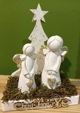 Angeli natalizi con albero