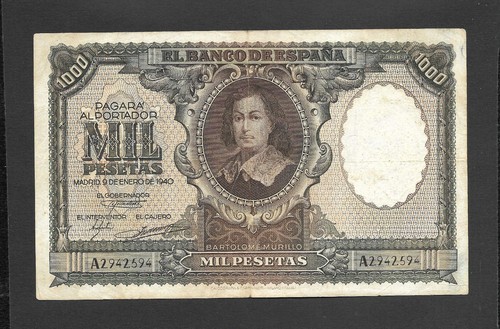 1000 pesetas 1940 serie mbc - 1000, a