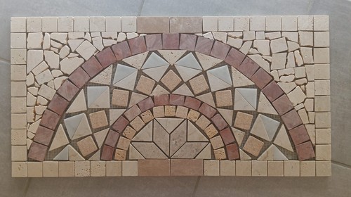 Rosone mosaico marmo fatto - rosone,