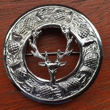 SCOTTISH KILT FLY BROOCH 3"