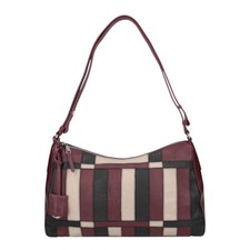 Tosca Blu Borsa a Spalla Donna Taylor in Pelle Bordeaux con Patchwork
