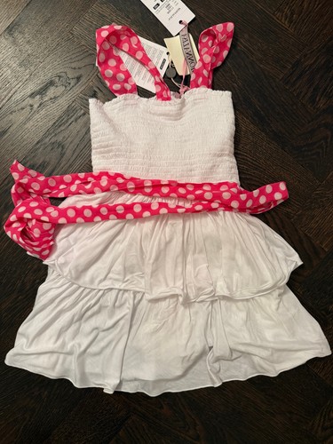 Monnalisa abito bianco rosa