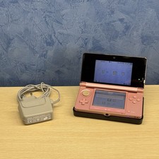 Console Nintendo 3DS Rosa FUNZIONANTE + Base Di Ricarica Caricatore Pennino