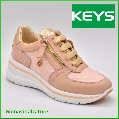 Keys sneakers donna pelle - pelle, rosa