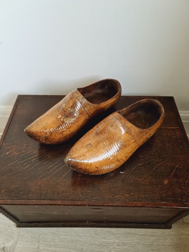 Vintage wooden clogs klompen - wooden,