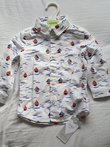 Camicia bambino barca bianca