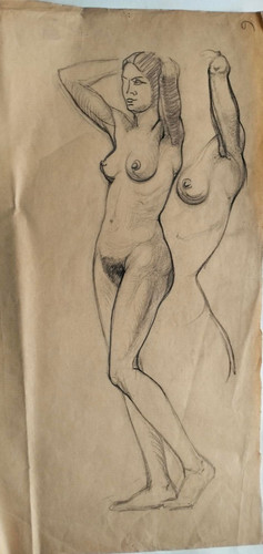 Disegno carboncino scuola - carboncino,