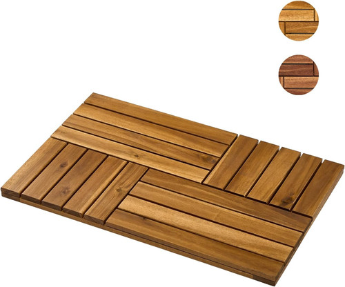 Tappetino bagno legno di - legno,