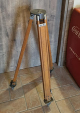 TREPPIEDE IN LEGNO FILOTECNICA SALMOIRAGHI MILANO VINTAGE SUPPORTO PER TEODOLITE