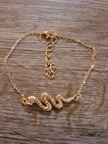 Serpent pendant bracelet gold - serpent,