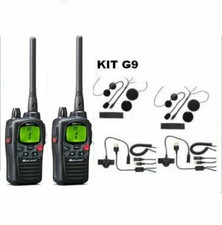 MIDLAND G9 PRO COPPIA KIT MOTO CON MICRO E CUFFIE PER CASCO INTEGRALE