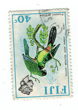 ?? Timbre Fidji 1974 - Perroquet Musk "Prosopeia personata" - SG 317a VFU