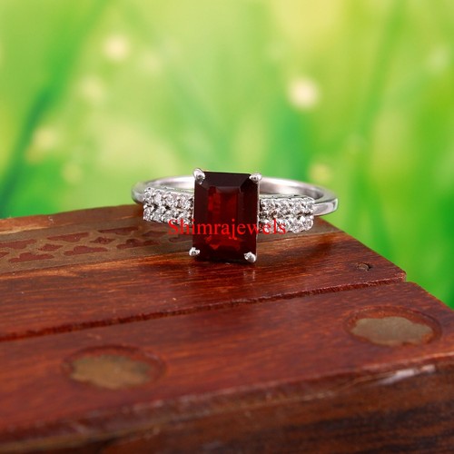 Naturale granato gemma con 18k - con,