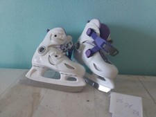 Pattini ghiaccio bambino/bambina n26/28 più coprilame