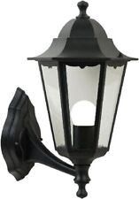 LANTERNA DA GIARDINO CON PORTA LAMPADA E27 MAX 100 W. PARETE MURO ESTERNO NERA